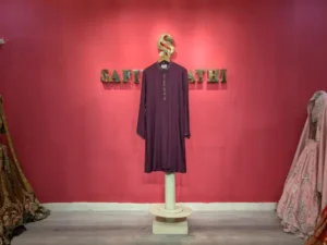 Safin Athi Burgundy Cotton Kurta – Classic Men's Ethnic Wear