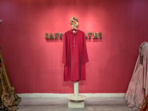 Safinaz Athi Men's Maroon Cotton Kurta – Classic Festive Wear