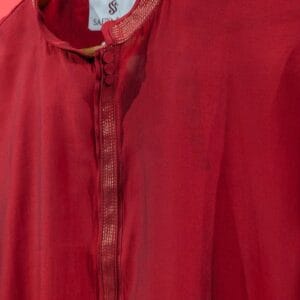 Safinaz Athi Men's Maroon Cotton Kurta – Classic Festive Wear