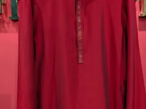 Safinaz Athi Men's Maroon Cotton Kurta – Classic Festive Wear