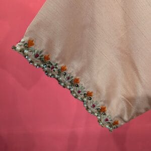 Safiya Sathi Dusty Pink Silk Kurta with Intricate Hand Embroidery & Zardozi Detailing