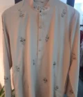 Men's Biscuit Beige Embroidered Panjabi | Floral Zari & Sequin Work | Festive Occasion Kurta