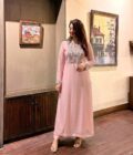 Rose Pink Multicolor Floral Embroidered Straight Kurta Set