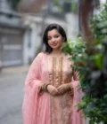 Blush Pink Zardozi Embroidered Kurta Set With Dupatta