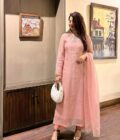 Soft Peach Embroidered 3-Piece Set
